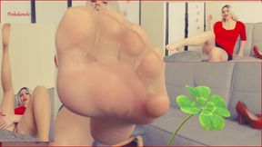 Stockings, smoking, nice legs, feet MOV