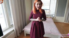 Fiery Redhead Gets Naughty While Home Alone - Wild and Wet Creampie Fun