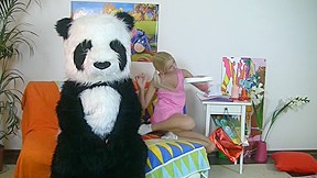 Panda bear in sex toy porn movie