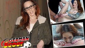 Dirty German chick Foxi Sani gets pounded rough casting - her tiny tatted bod