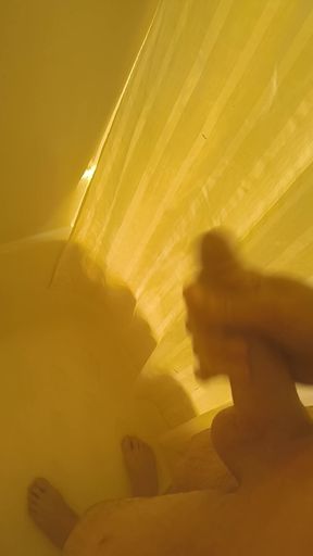 Bathroom love , jerking me off to cum