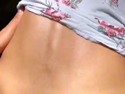 Creampie a pelo en cruising al aire libre