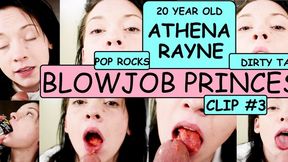 Petite little Athena Rayne BLOWJOB PRINCESS clip #3 uses Pop Rocks & dirty talking to please old man