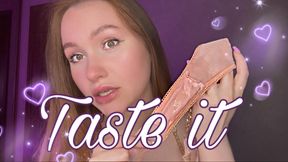 sucking my wet panties losing control