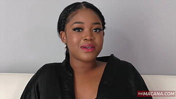 Young ebony teen said his big dick was too big to fit