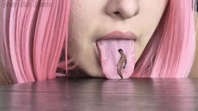 Giantess shrink a tiny man to have sex with him - Blowjob SPH Big tits teasing and vore final