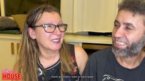 Personal Trainer Fucks Married Woman, While an Old Woman Sucks the Cuckold's Dick