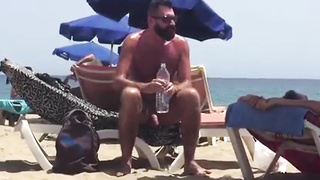 Str8 spy daddy bear at the beach 4