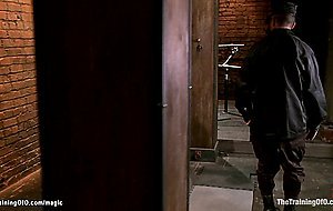 Trainee ass caned and face fucked
