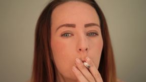 Close up Smoking - Sexy Lip &amp; Smoke Tease