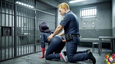 Cop Girlfriend Choked By Lover's Full Anal Load At Police Station