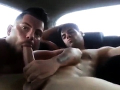 Hot Latino Blowjob in car