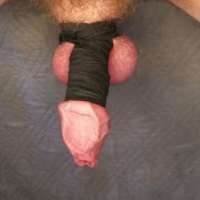 Band Wrapped Cock &amp; Foreskin Play