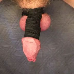 Band Wrapped Cock &amp; Foreskin Play