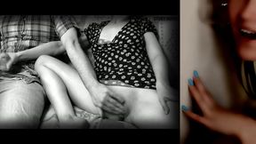 Neghbor girl mutual masturbation with her stepbrother - listening to roomate sex sounds