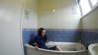 Estate Agent Takes A Dip Fully Clothed