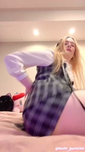 Cute Horny Trans Girl Playing With Her Favourite Toys In Bed