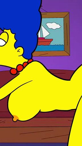 Jaw-dropping moment from &quot;Marge Simspson is unfaithful to her husband with Carl&quot;