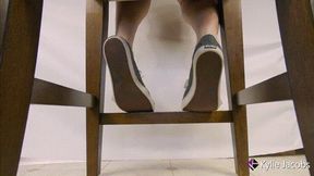 Gray Sneakers Shoeplay Under Chair - Kylie Jacobsx - MP4 480p SD