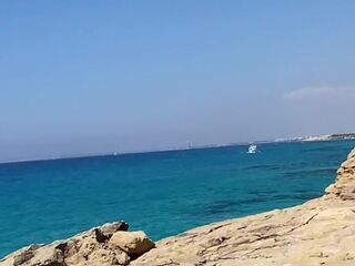Ayia Napa PUBLIC masturbation at Sea Caves (you should be here)