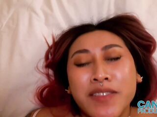 Cute amateur Asian sweetheart Selene Sun bangs her new boyfriend