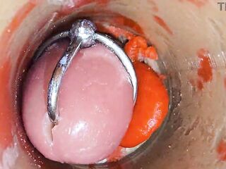 Oh screw u.. I'm going to get preggo! dose Jizz flow of jizz inside cunt toy