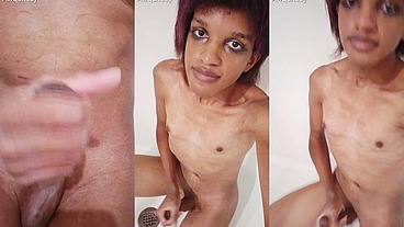 Castrated Trans Girly Gets Messy in Shower