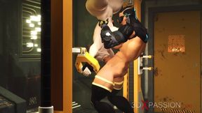 Car Toon - Busty Futa Sex Android With A Hude Dick Doggystyle Muscle Girl In The Lab