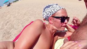 Public cum on face and in mouth