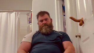 Bearded bear enjoys dildos and orgasms