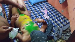 Holi Special: On Holi, send a message to Bhabhi and get her fucked with colour.