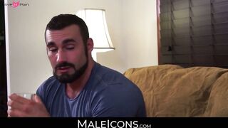 MaleIcons.com - Hairy hunk's intense ass fucking session with twink lover and big coc