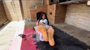 Estourando balÃµes com chutes marciais