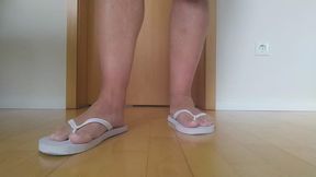 Walking And Making Flip-Flop Sounds