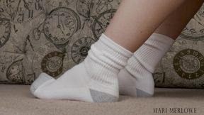 Socks Feet Play Side View - Mari Merlowe 4K
