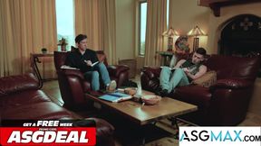 DISRUPTIVE FILMS - College Jock Learns How To Suck Dick &amp; Fuck a Man From Experienced Hunk