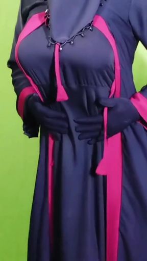 Beautiful Amena Bhabhi has sex indoors wearing a burqa and hijab   Clip 1