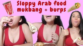 Sloppy Arab food mukbang and burps