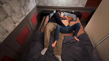 Asian MILF gives BJ and titjob in the car, ends with a creampie