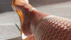 Gold Heels Dangle n Tap In The Sun