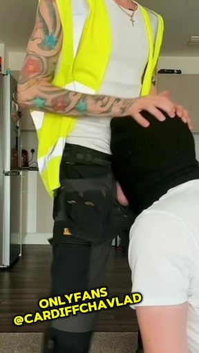 Raw Hard Gay Sex with Construction worker