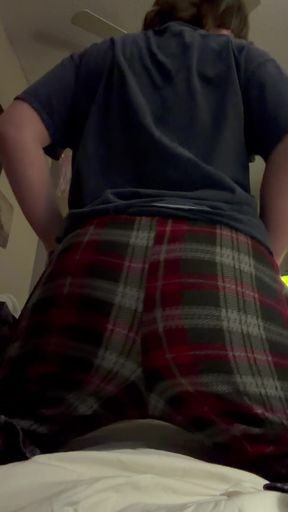 Trans boy shows off his ass and cute little pussy