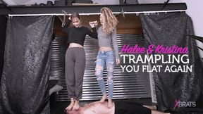 Halee & Kristina - Trampling you flat Again! - HD 1080p MP4