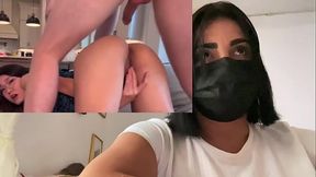 Asian girl caught masturbating and fucked in the ass