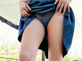 Sammy Corazon In Outside Upskirt No Panties