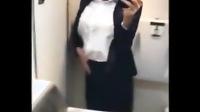Flight attendant wanks midflight-Watch Part2 on PORNAVA.COM