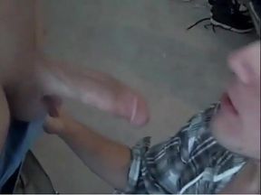 Twink Sucks Big Cock, Amateur Blowjob with CIM and Swallow 2
