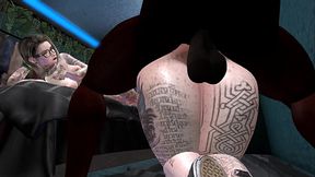 Second Life Black man fucks two white women