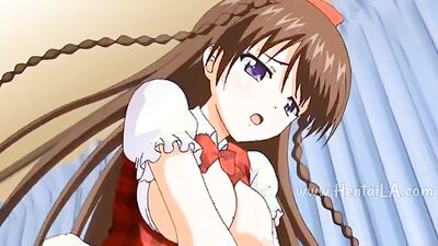 Horny anime babes get their throats and pussies drilled hard in uniform