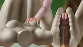 FONDLING AND GETTING A FOOTJOB FROM MARBLE! - A Silent Statue